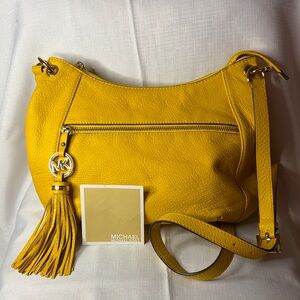 Michael Michael Kors Leather Yellow Shoulder Bag EUC